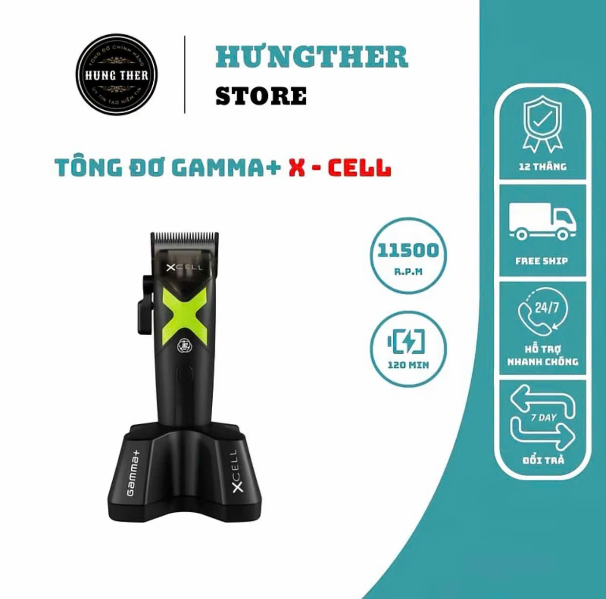 Tông Đơ Cắt Tóc GAMMA X-CELL Động Cơ IN2